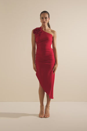 VESTIDO MIDI ROSELIE VERMELHO