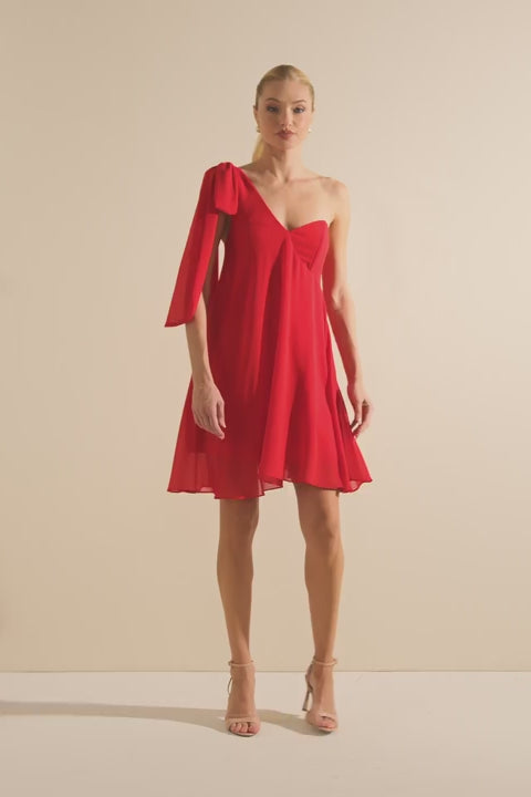 VESTIDO CURTO LIORA VERMELHO
