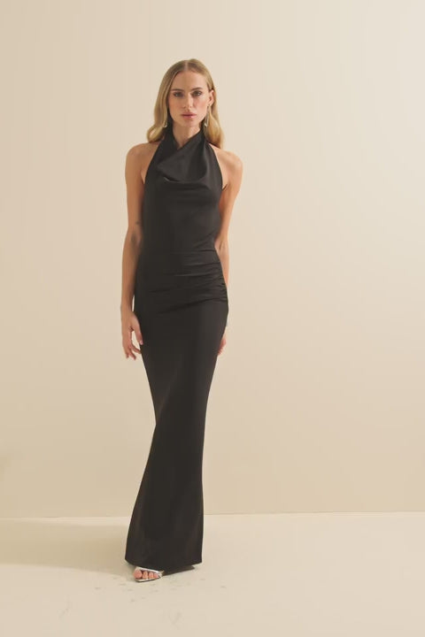 VESTIDO LONGO VIVIAN PRETO