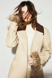 TRENCH COAT LIA COURO PU CREME