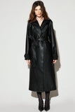 TRENCH COAT LIA COURO PU PRETO