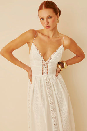VESTIDO KYLE VOIL COM RENDA ALCA