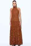 VESTIDO WILLOW GUIPIR GOLA ALTA