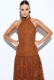 VESTIDO WILLOW GUIPIR GOLA ALTA