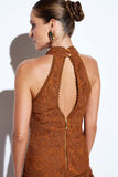 VESTIDO WILLOW GUIPIR GOLA ALTA