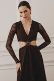 VESTIDO HILARY RENDA MANGA LONGA