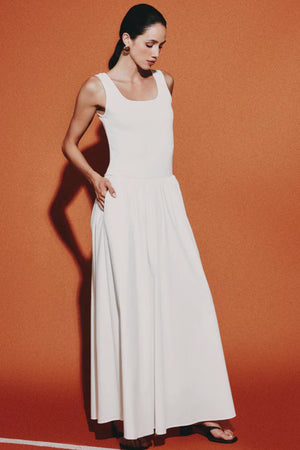 VESTIDO REGATA ELY MALHA E TRICOLINE