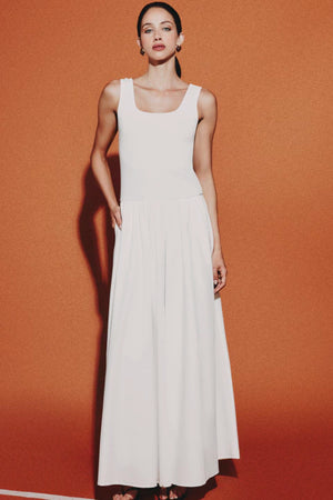 VESTIDO REGATA ELY MALHA E TRICOLINE