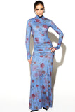 VESTIDO IZABELY JERSEY ESTAMPADO LONGO