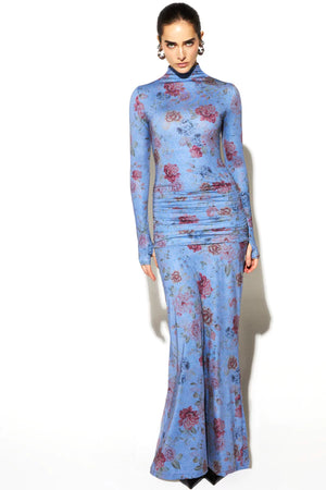 VESTIDO IZABELY JERSEY ESTAMPADO LONGO
