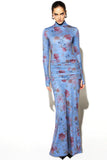VESTIDO IZABELY JERSEY ESTAMPADO LONGO