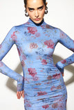 VESTIDO IZABELY JERSEY ESTAMPADO LONGO